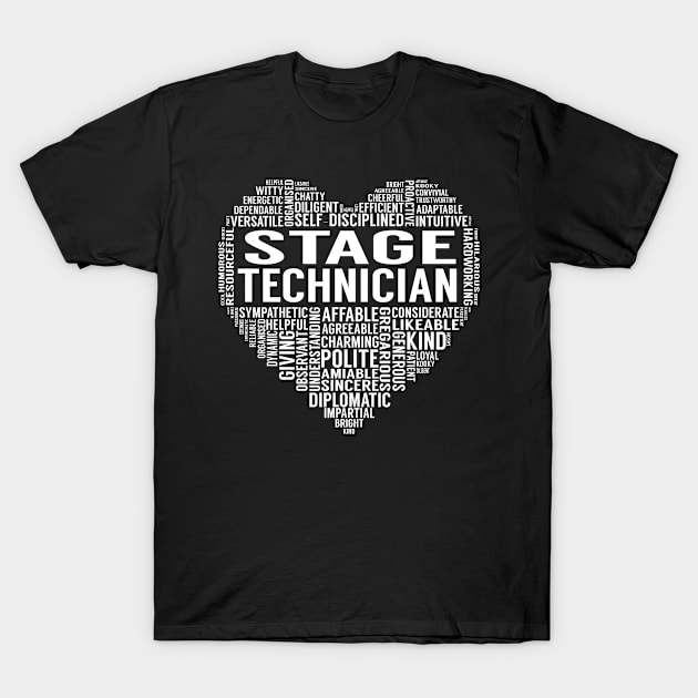 Stage Technician Heart T-Shirt by LotusTee